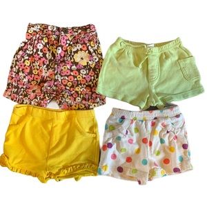 Lot of 4 Baby Girl shorts 9 month